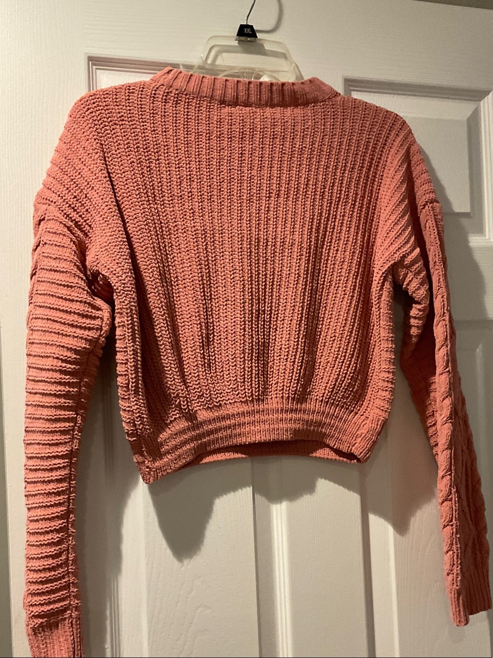 Cable Knit Cropped Sweater - Rust - Picture 3 of 5